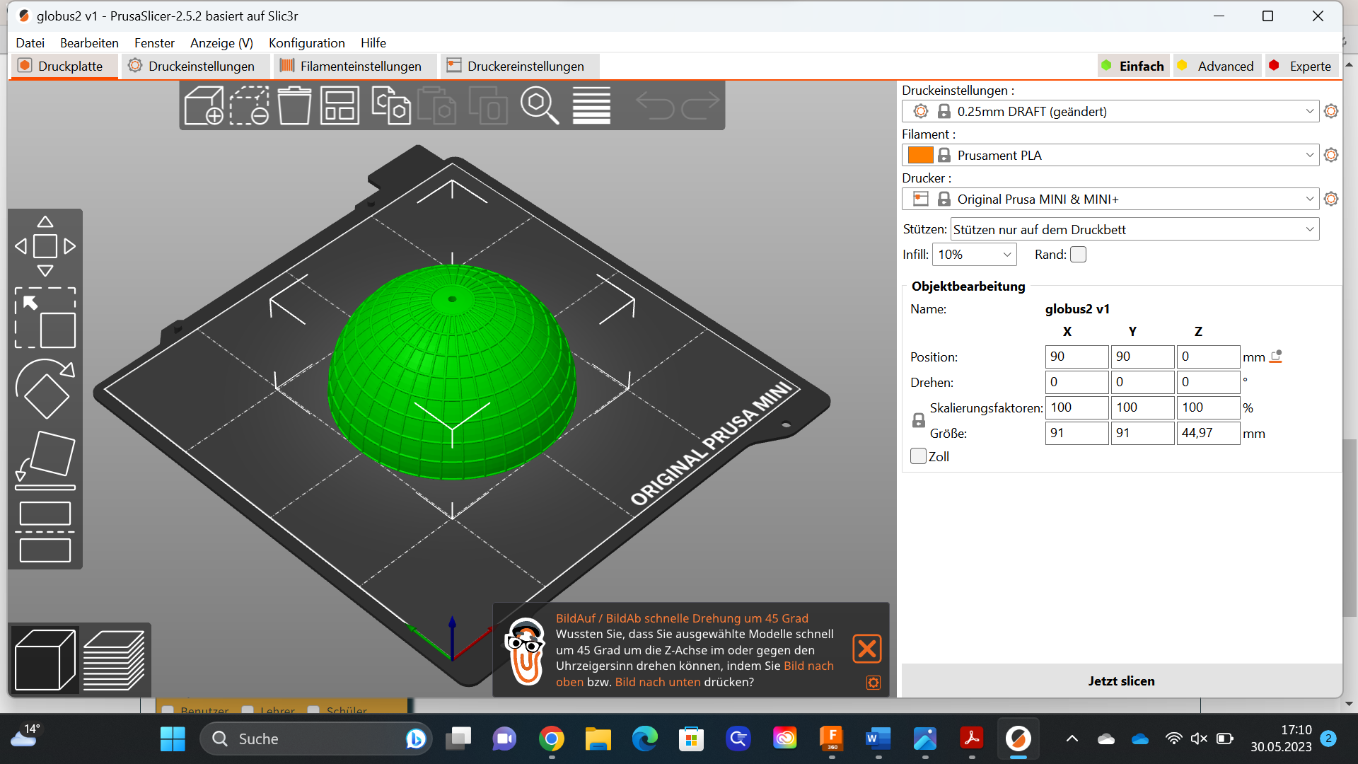 Screenshot PrusaSlicer